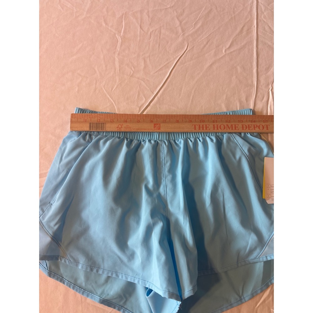 All In‎ Motion Run Shorts Womens Small Blue NEW Mid-Rise Quick-Dry Zipper Pocket - Picture 5 of 7